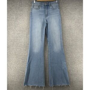 Joes Flared Jeans Women Size 26x34 Blue Denim Raw Hem Casual